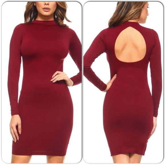 Mini Dress Burgundy - Picture 5 of 6